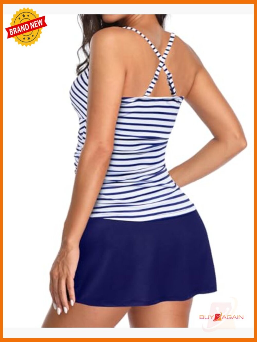 Tankini with Skirt Tummy Control Two Piece Swimwear Ladies Swim Set - Picture 2 of 6